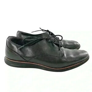 Cole Haan grand OS womens flats size 7.5 black leather lace up oxfords